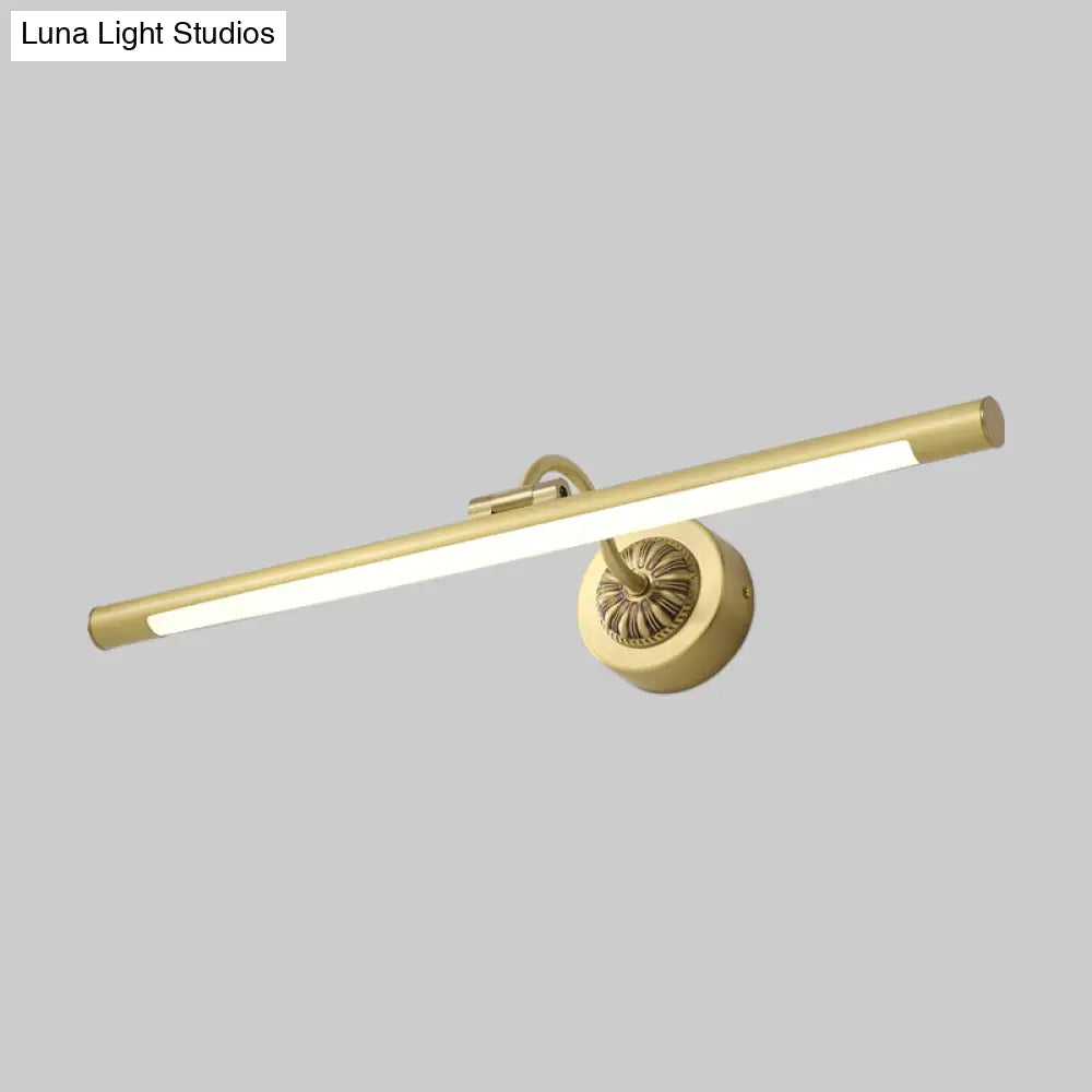 DecorBites™ Sleek Black/Gold Vanity Light Fixture - Simplicity Streamlined Design - LED Wall Lighting for Dressing Table