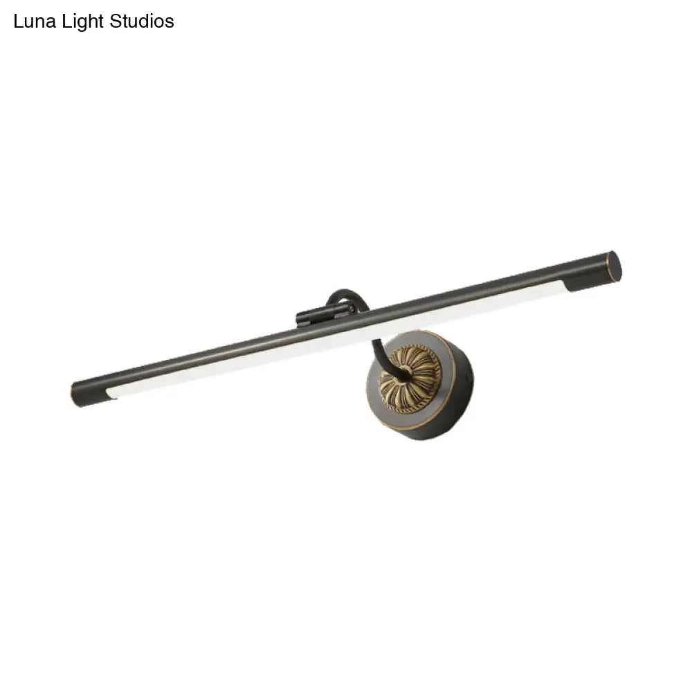 DecorBites™ Sleek Black/Gold Vanity Light Fixture - Simplicity Streamlined Design - LED Wall Lighting for Dressing Table
