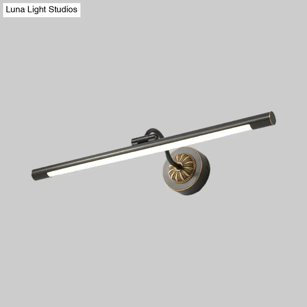 DecorBites™ Sleek Black/Gold Vanity Light Fixture - Simplicity Streamlined Design - LED Wall Lighting for Dressing Table