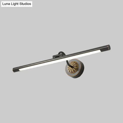 DecorBites™ Sleek Black/Gold Vanity Light Fixture - Simplicity Streamlined Design - LED Wall Lighting for Dressing Table