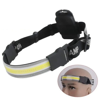 Sleek black & gray cob led sensor headlamp garage work light