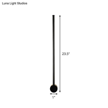DecorBites™ Sleek Black Iron Wall Light Fixture - Needle Sword Design - 23.5/31.5 Inches High - LED Sconce for Lounge