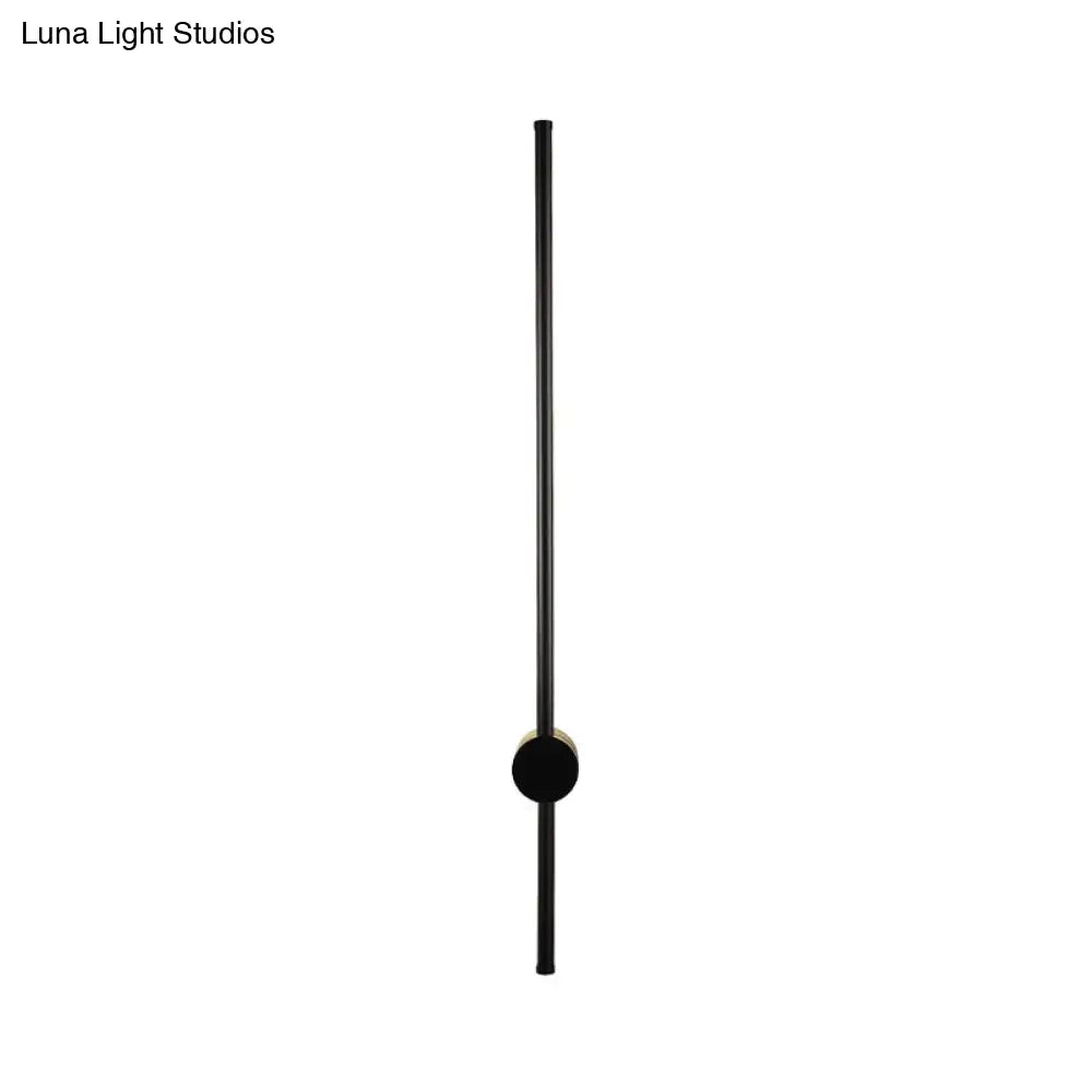 DecorBites™ Sleek Black Iron Wall Light Fixture - Needle Sword Design - 23.5/31.5 Inches High - LED Sconce for Lounge