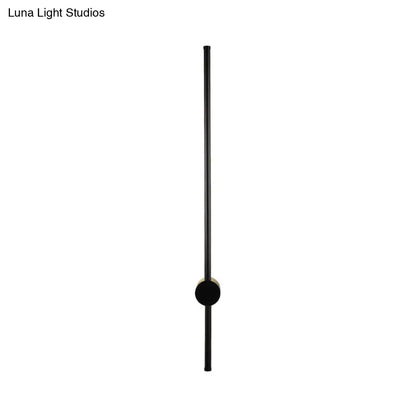 DecorBites™ Sleek Black Iron Wall Light Fixture - Needle Sword Design - 23.5/31.5 Inches High - LED Sconce for Lounge