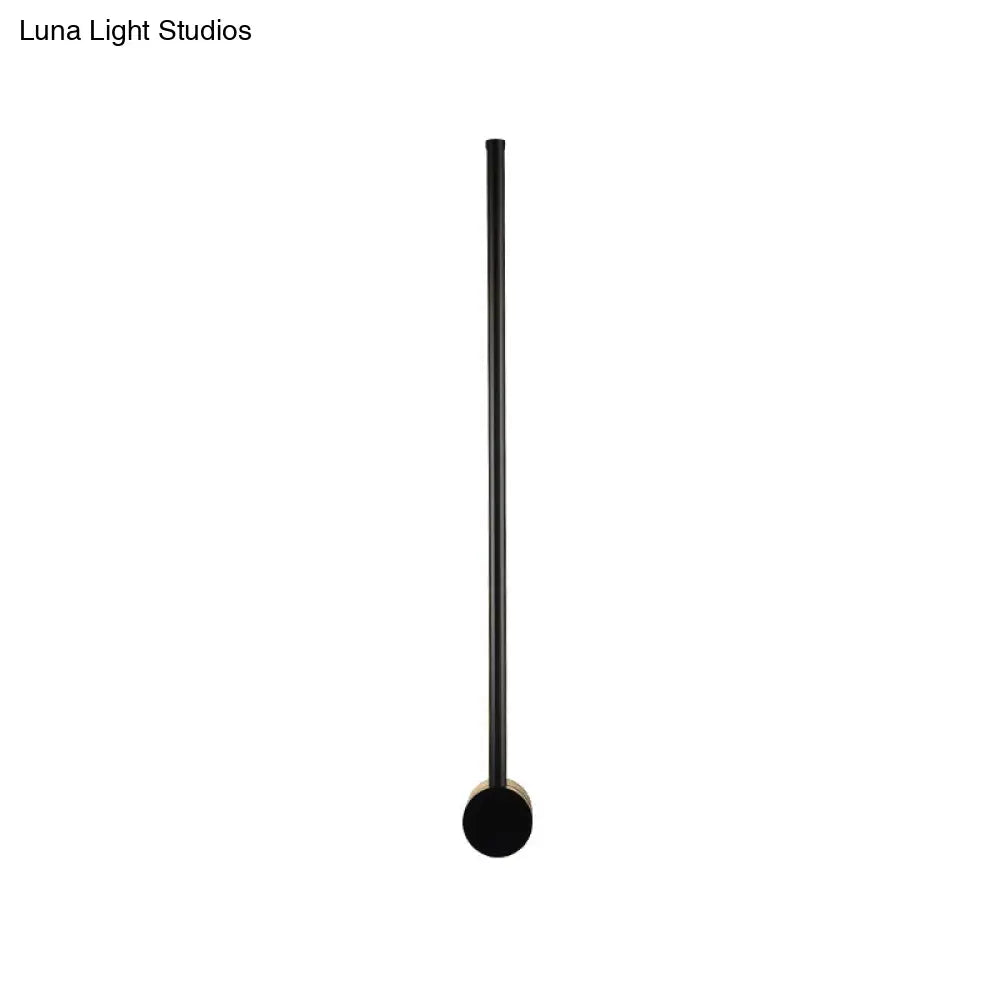 DecorBites™ Sleek Black Iron Wall Light Fixture - Needle Sword Design - 23.5/31.5 Inches High - LED Sconce for Lounge