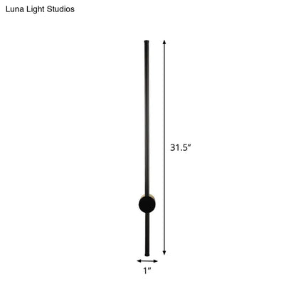 DecorBites™ Sleek Black Iron Wall Light Fixture - Needle Sword Design - 23.5/31.5 Inches High - LED Sconce for Lounge