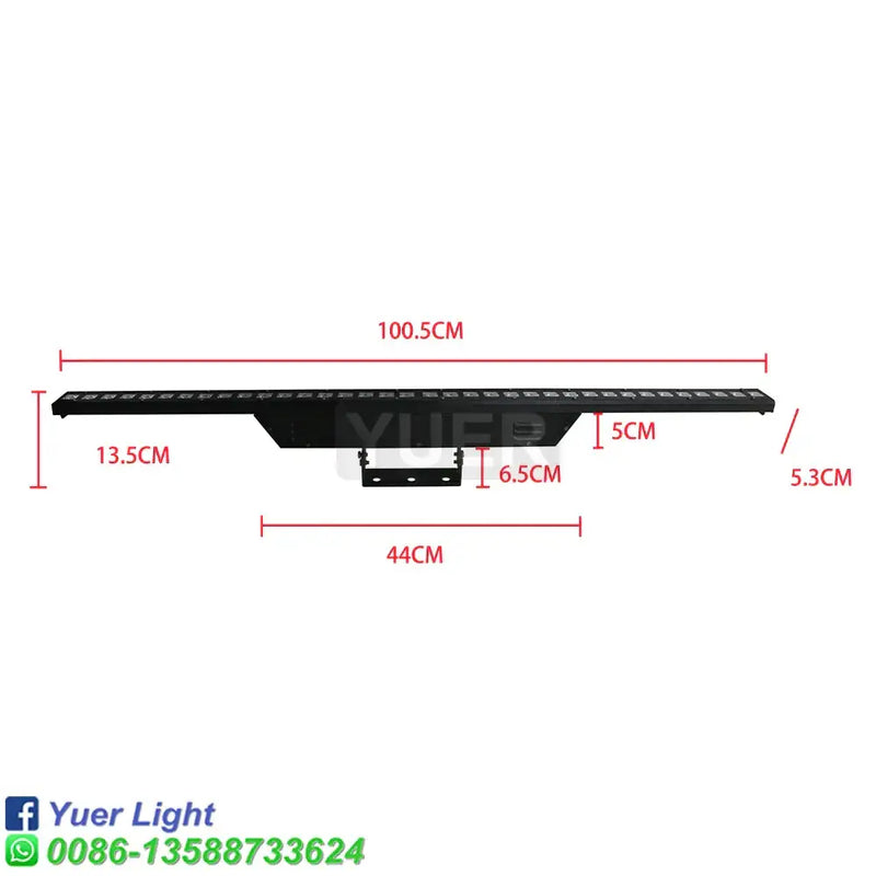 Sleek black led beam wash wall light stage decor for living room