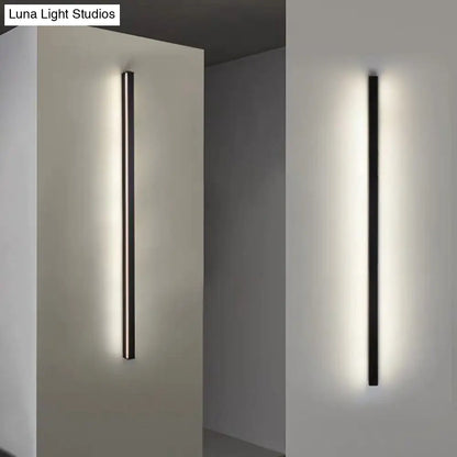 DecorBites™ Sleek Black LED Wall Sconce for Hallways - Linear Flush Mount Design