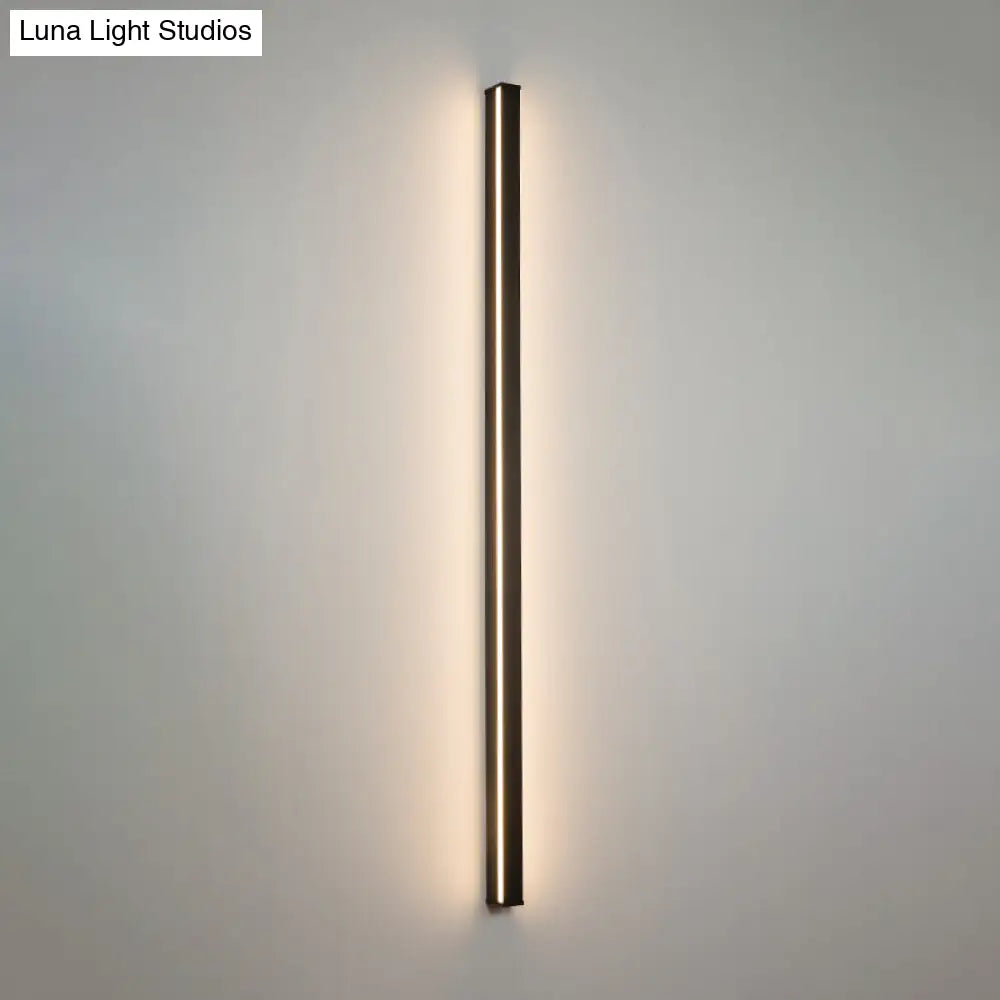 DecorBites™ Sleek Black LED Wall Sconce for Hallways - Linear Flush Mount Design