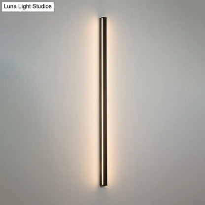 DecorBites™ Sleek Black LED Wall Sconce for Hallways - Linear Flush Mount Design