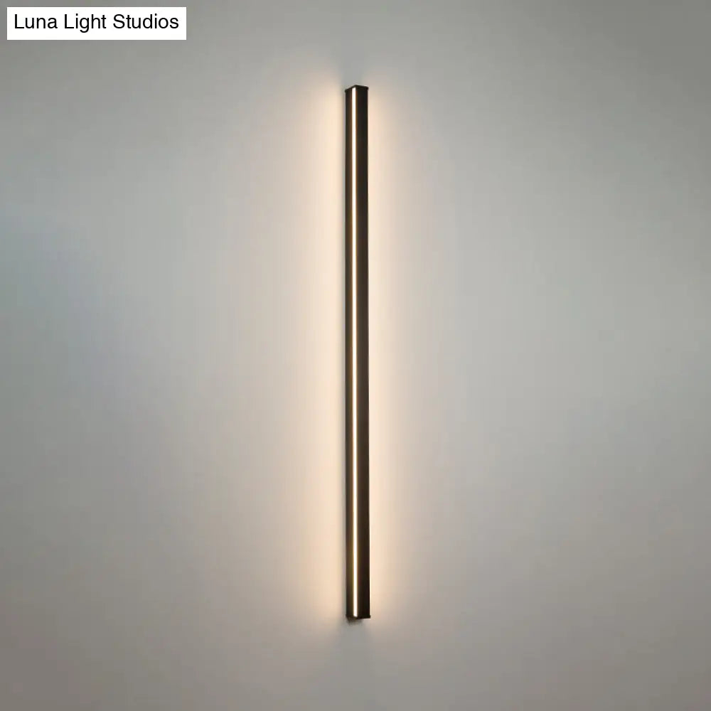 DecorBites™ Sleek Black LED Wall Sconce for Hallways - Linear Flush Mount Design