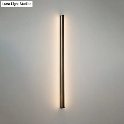 DecorBites™ Sleek Black LED Wall Sconce for Hallways - Linear Flush Mount Design