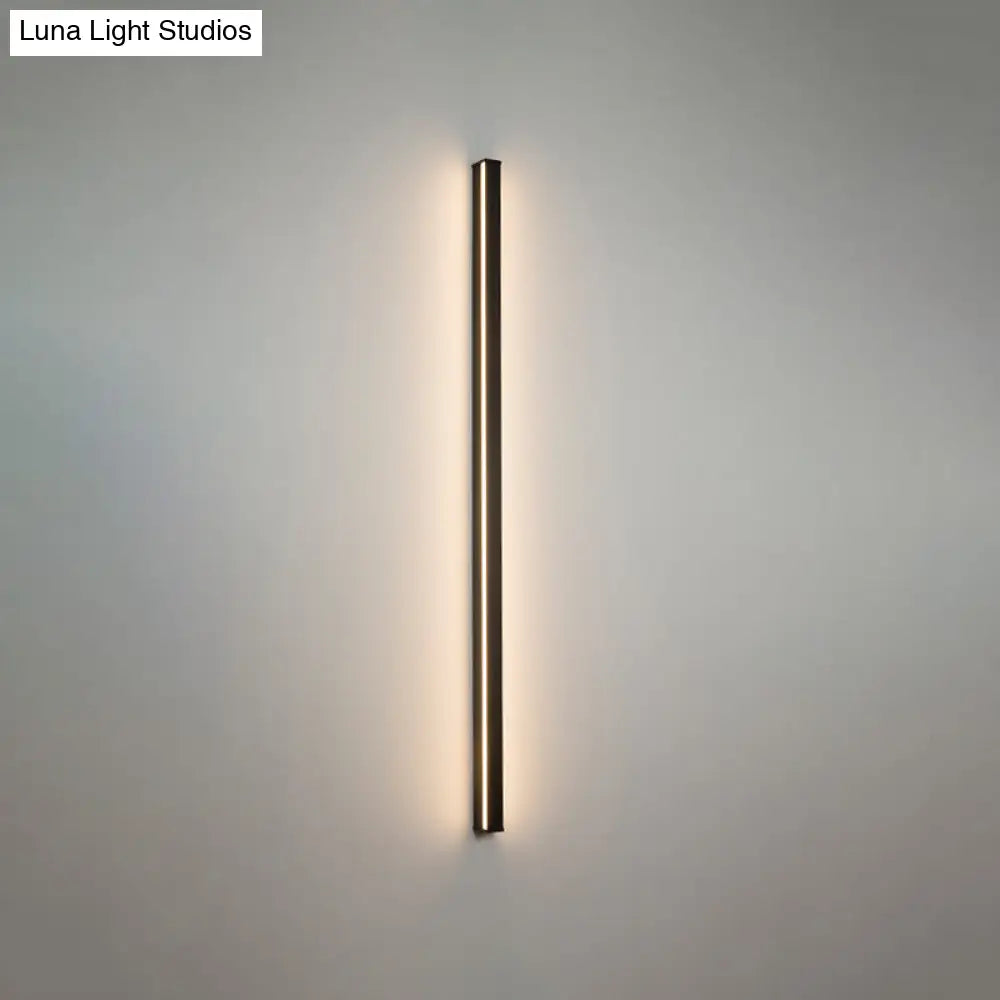 DecorBites™ Sleek Black LED Wall Sconce for Hallways - Linear Flush Mount Design