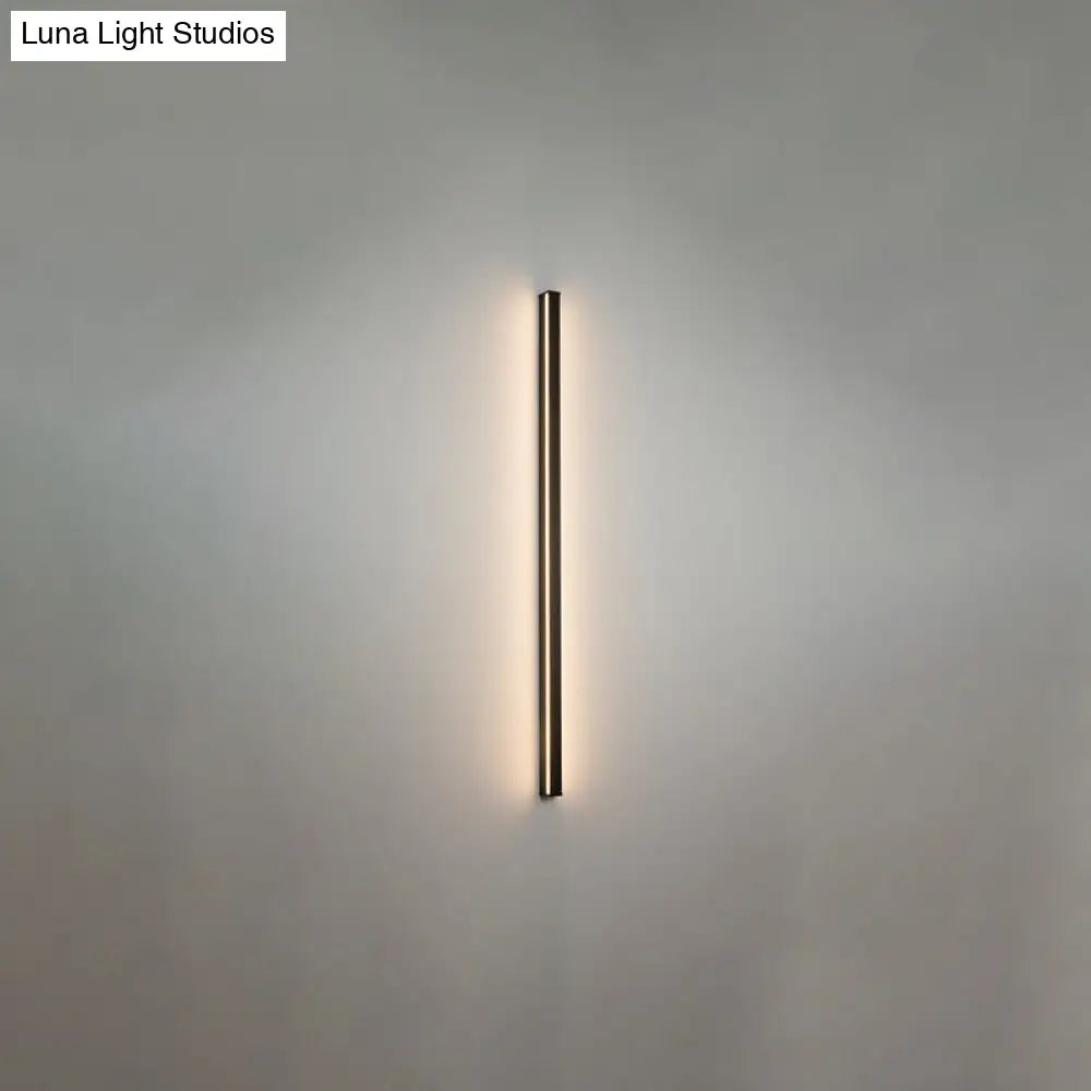 DecorBites™ Sleek Black LED Wall Sconce for Hallways - Linear Flush Mount Design