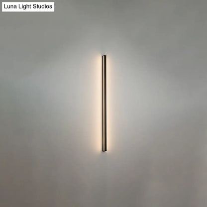 DecorBites™ Sleek Black LED Wall Sconce for Hallways - Linear Flush Mount Design