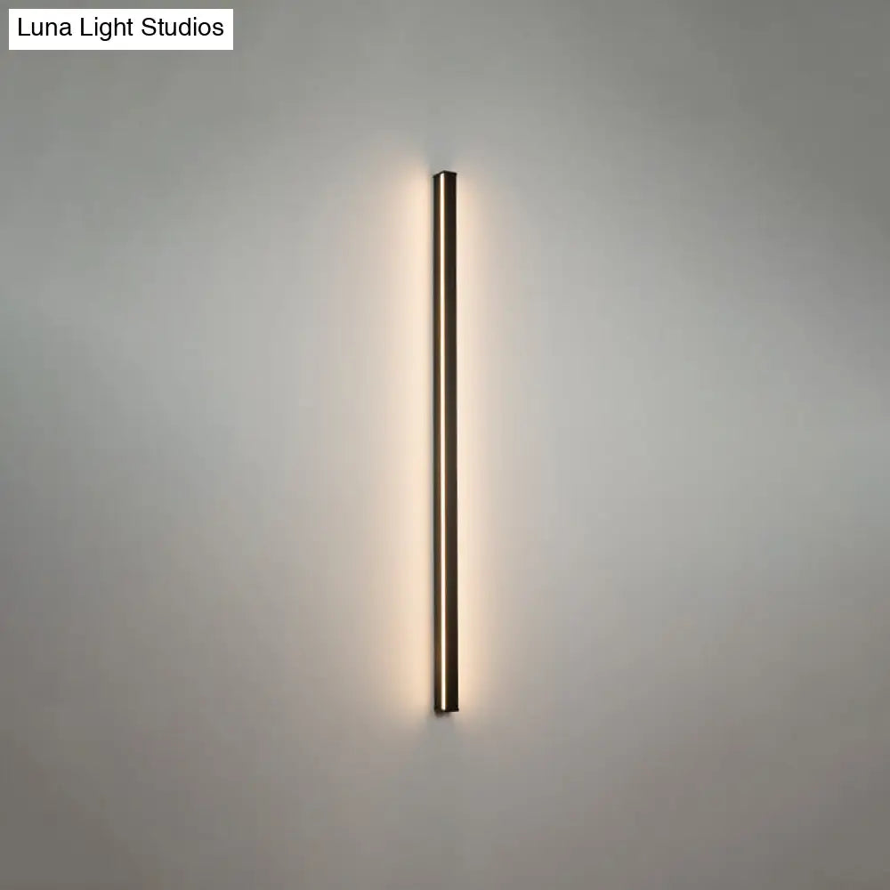 DecorBites™ Sleek Black LED Wall Sconce for Hallways - Linear Flush Mount Design