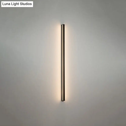 DecorBites™ Sleek Black LED Wall Sconce for Hallways - Linear Flush Mount Design