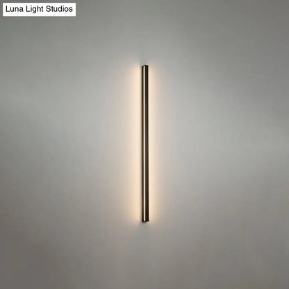 DecorBites™ Sleek Black LED Wall Sconce for Hallways - Linear Flush Mount Design