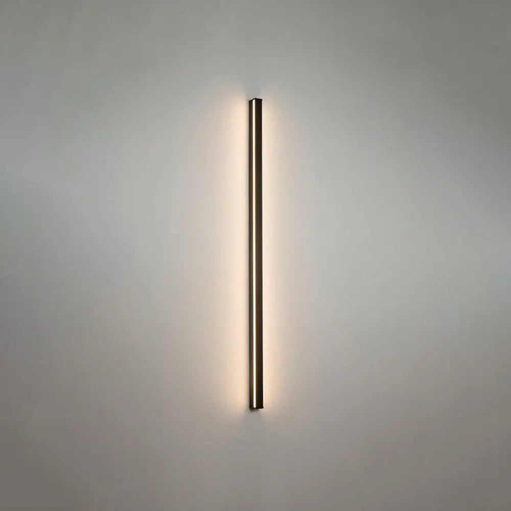 DecorBites™ Sleek Black LED Wall Sconce for Hallways - Linear Flush Mount Design