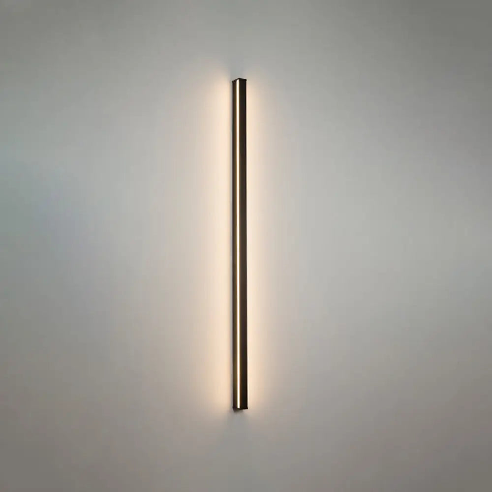 DecorBites™ Sleek Black LED Wall Sconce for Hallways - Linear Flush Mount Design