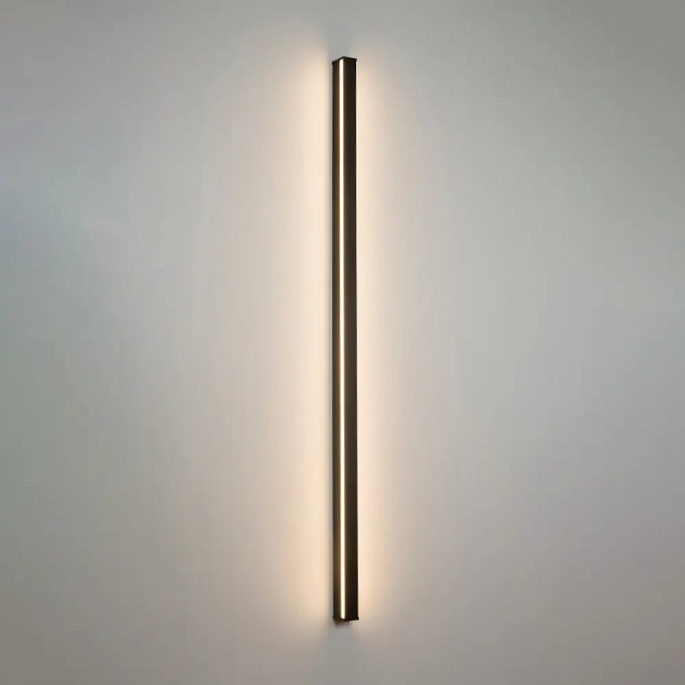 DecorBites™ Sleek Black LED Wall Sconce for Hallways - Linear Flush Mount Design
