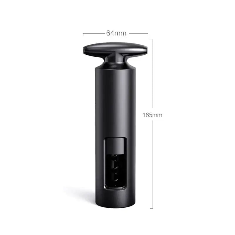 Sleek black metal corkscrew premium kitchen tool for wine bottles
