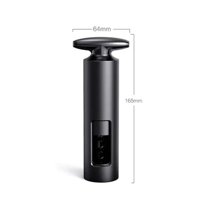 Sleek black metal corkscrew premium kitchen tool for wine bottles