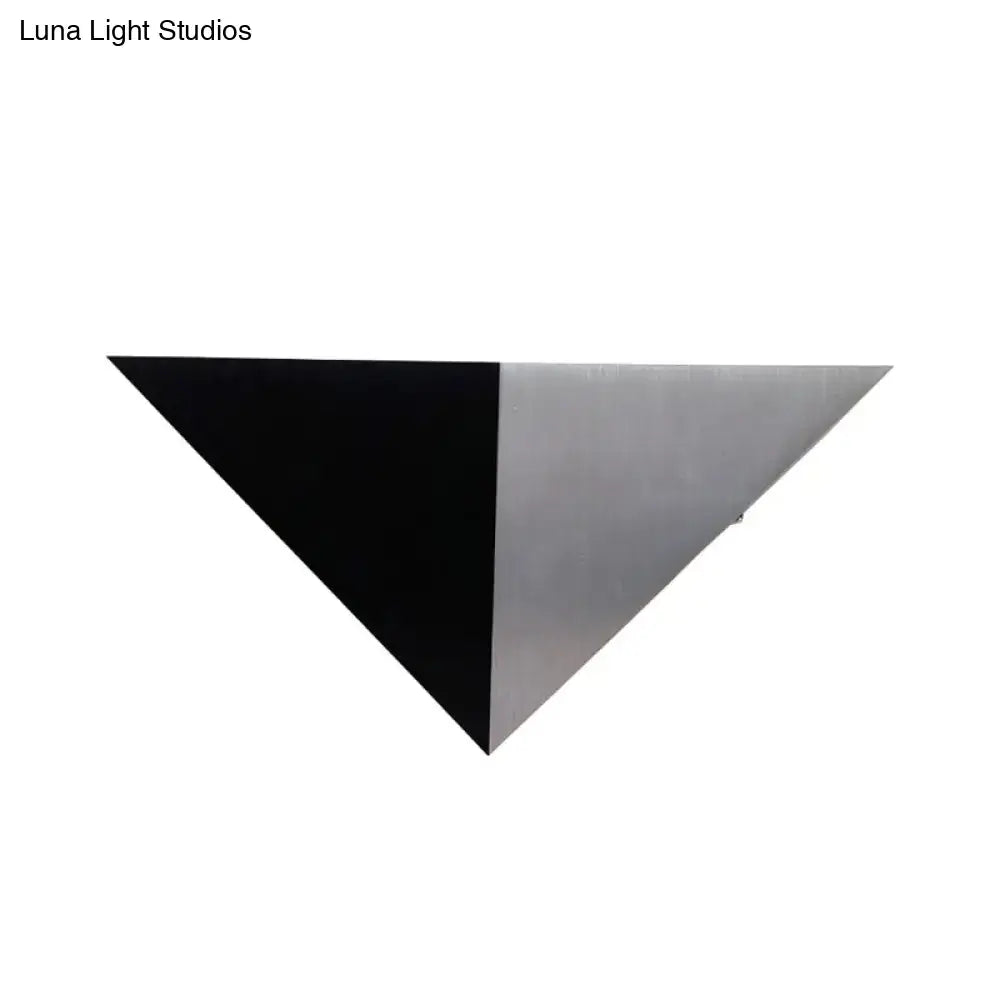 Sleek black pyramid rgb wall lamp – living room led fixture