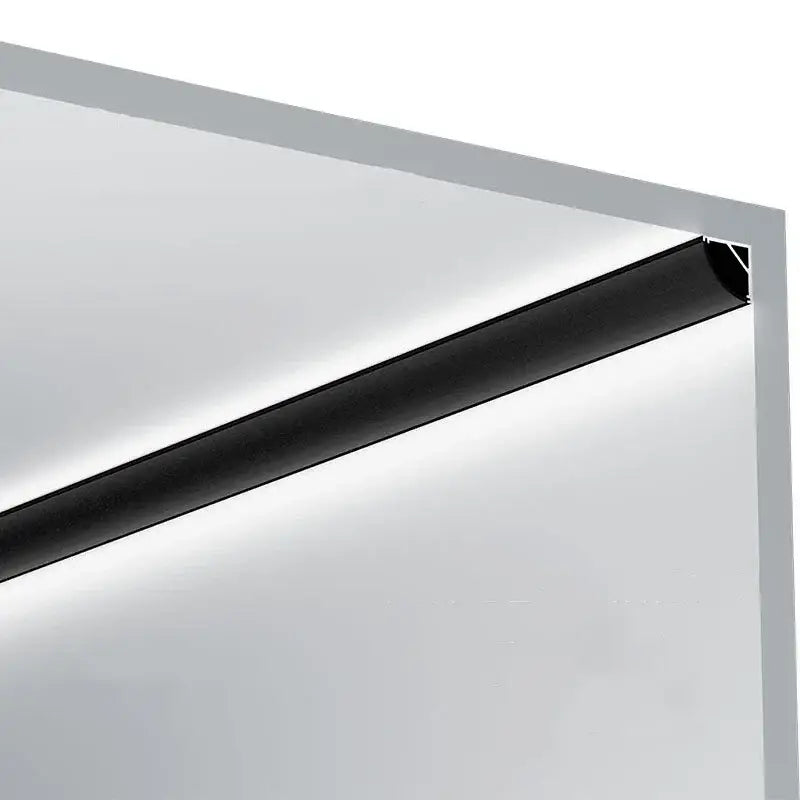 Sleek black & silver led aluminum profile kitchen corner light