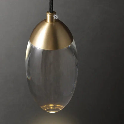 Sleek brass and crystal led wall light for bedroom living room