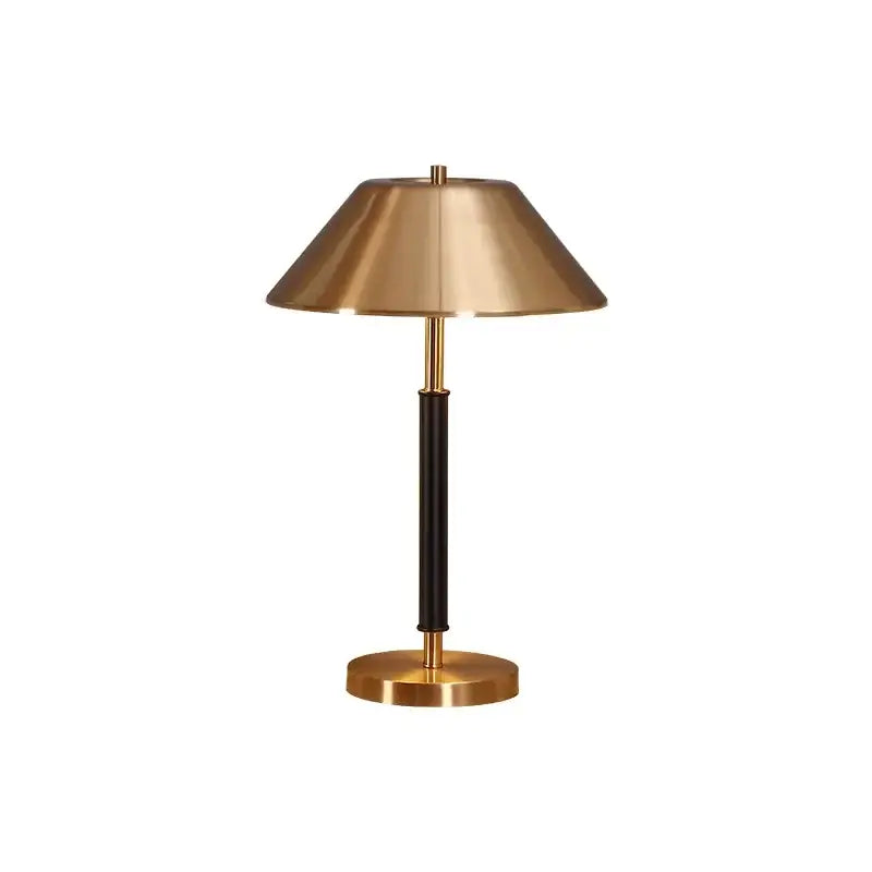 Sleek brass & black copper table lamp for bedroom living room
