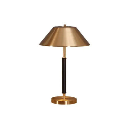 Sleek brass & black copper table lamp for bedroom living room