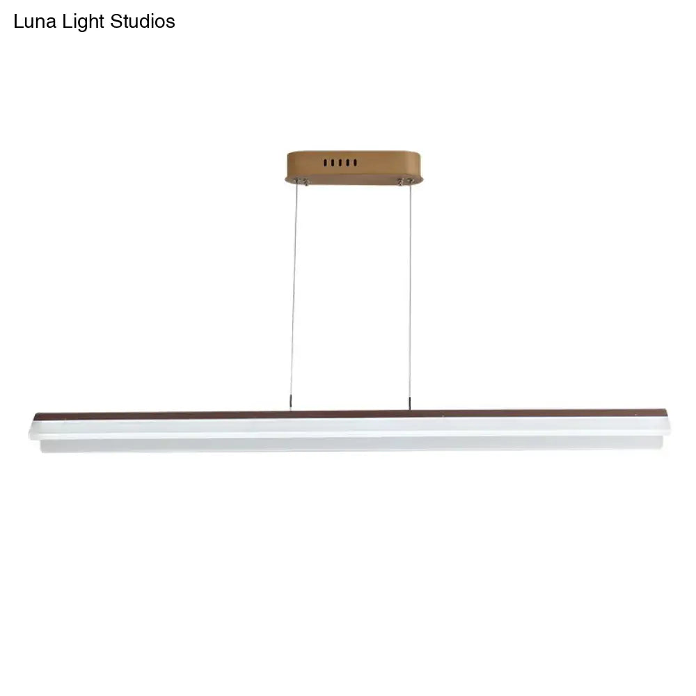 DecorBites™ Sleek Coffee LED Pendant Light Fixture for Dining Room - Bend Aluminum Island Lamp
