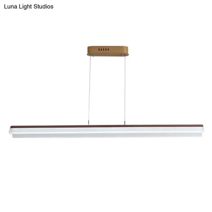 DecorBites™ Sleek Coffee LED Pendant Light Fixture for Dining Room - Bend Aluminum Island Lamp