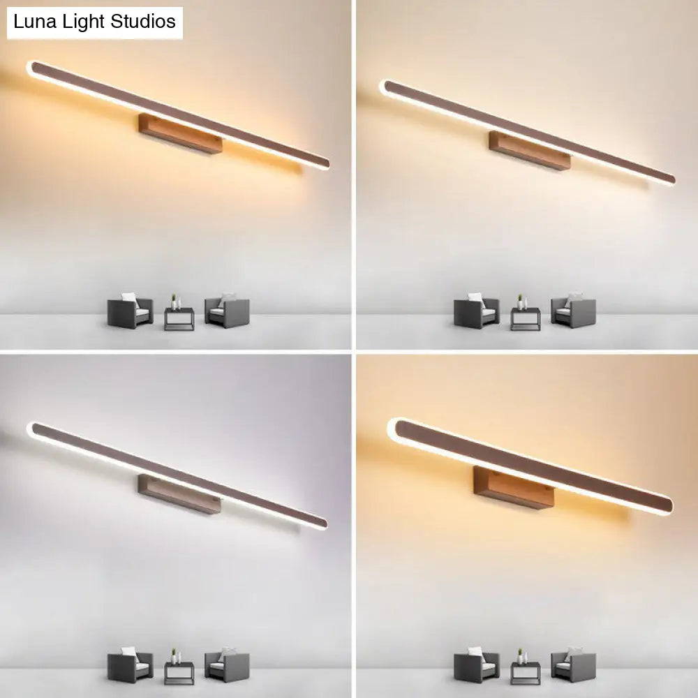 DecorBites™ Sleek Coffee Linear LED Vanity Sconce for Minimalist Bathrooms