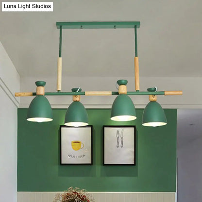 DecorBites™ Sleek Dome Shade Island Pendant Light with Metallic Finish - Ideal for Dining Rooms