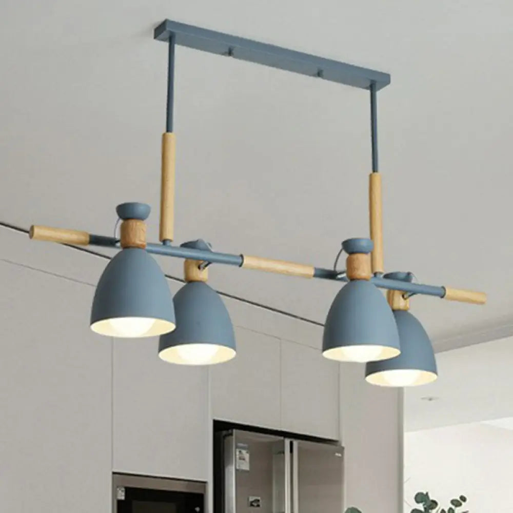 DecorBites™ Sleek Dome Shade Island Pendant Light with Metallic Finish - Ideal for Dining Rooms