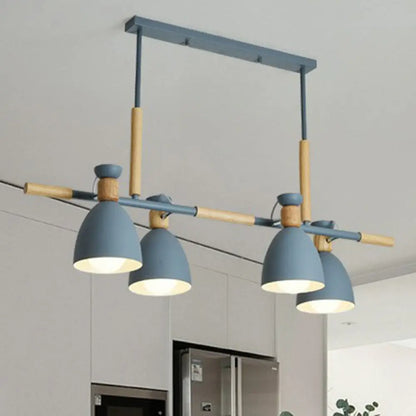 DecorBites™ Sleek Dome Shade Island Pendant Light with Metallic Finish - Ideal for Dining Rooms