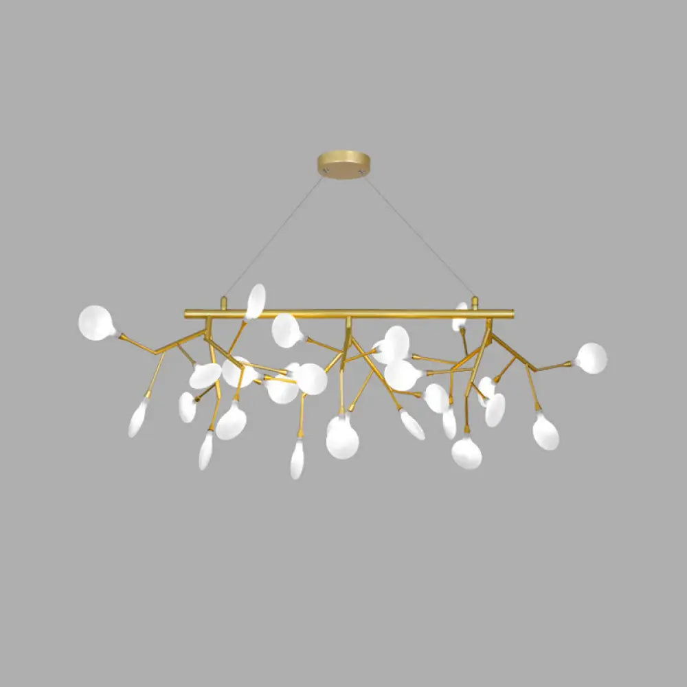 DecorBites™ Sleek Firefly LED Dining Room Pendant Light with Opal Glass - Minimalist Island Chandelier