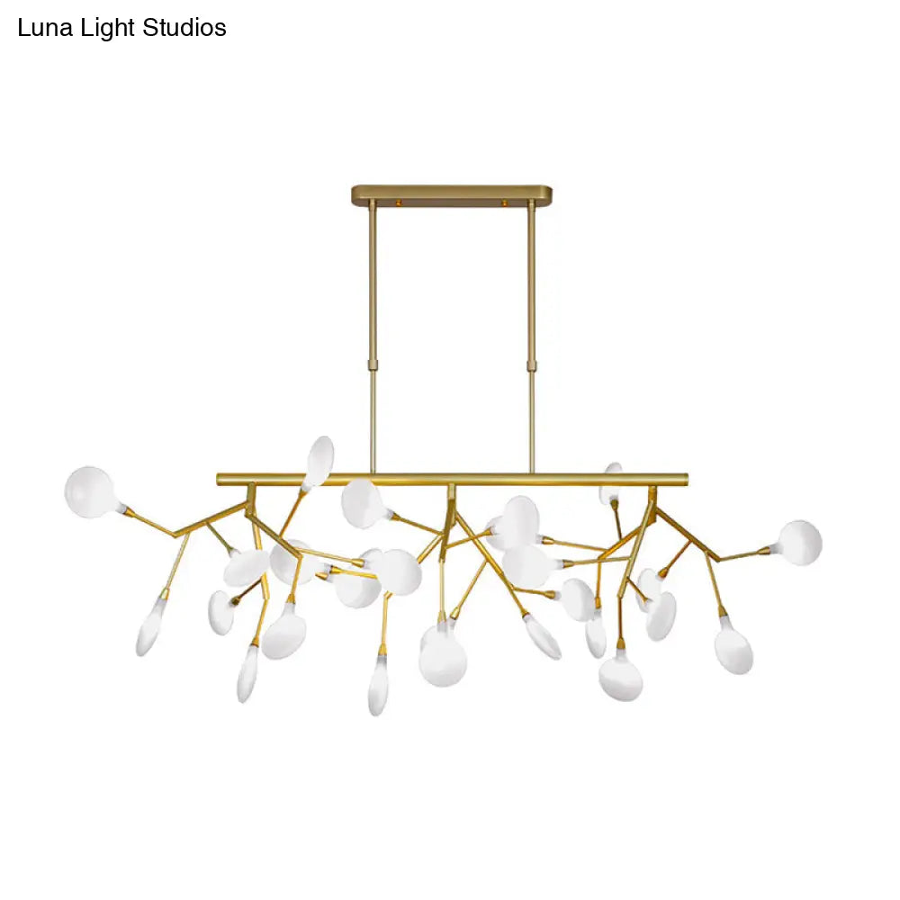 DecorBites™ Sleek Firefly LED Dining Room Pendant Light with Opal Glass - Minimalist Island Chandelier