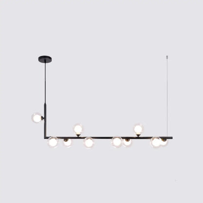 DecorBites™ Sleek Glass Pendant Light for Dining Room with Hanging Island Design