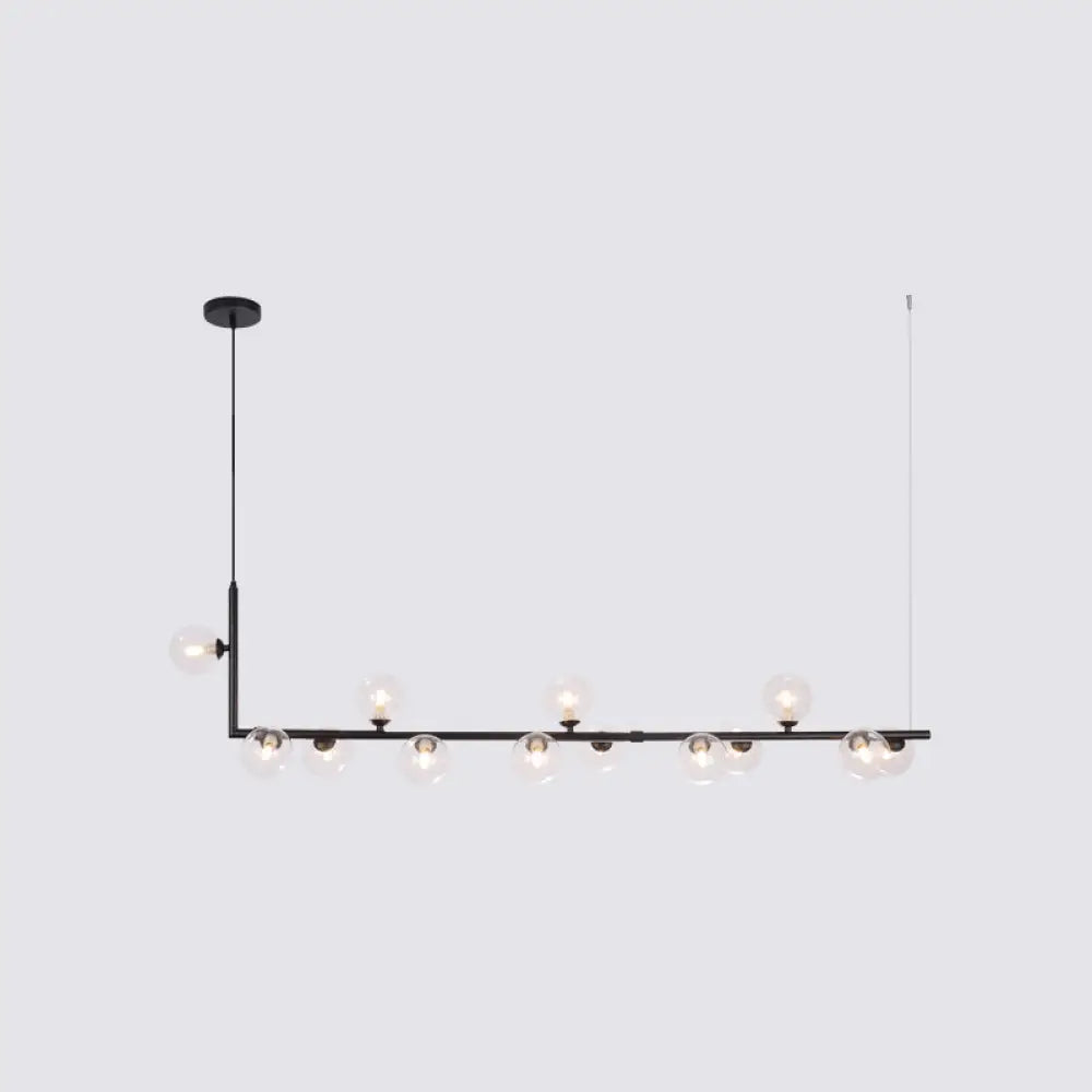 DecorBites™ Sleek Glass Pendant Light for Dining Room with Hanging Island Design