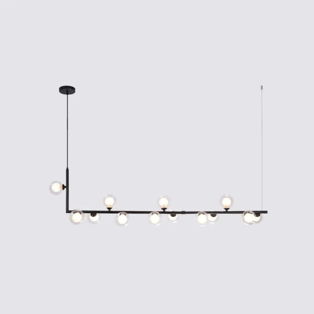 DecorBites™ Sleek Glass Pendant Light for Dining Room with Hanging Island Design