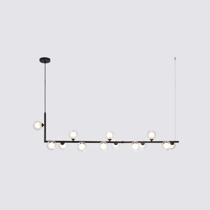 DecorBites™ Sleek Glass Pendant Light for Dining Room with Hanging Island Design