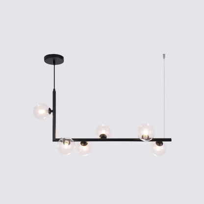 DecorBites™ Sleek Glass Pendant Light for Dining Room with Hanging Island Design