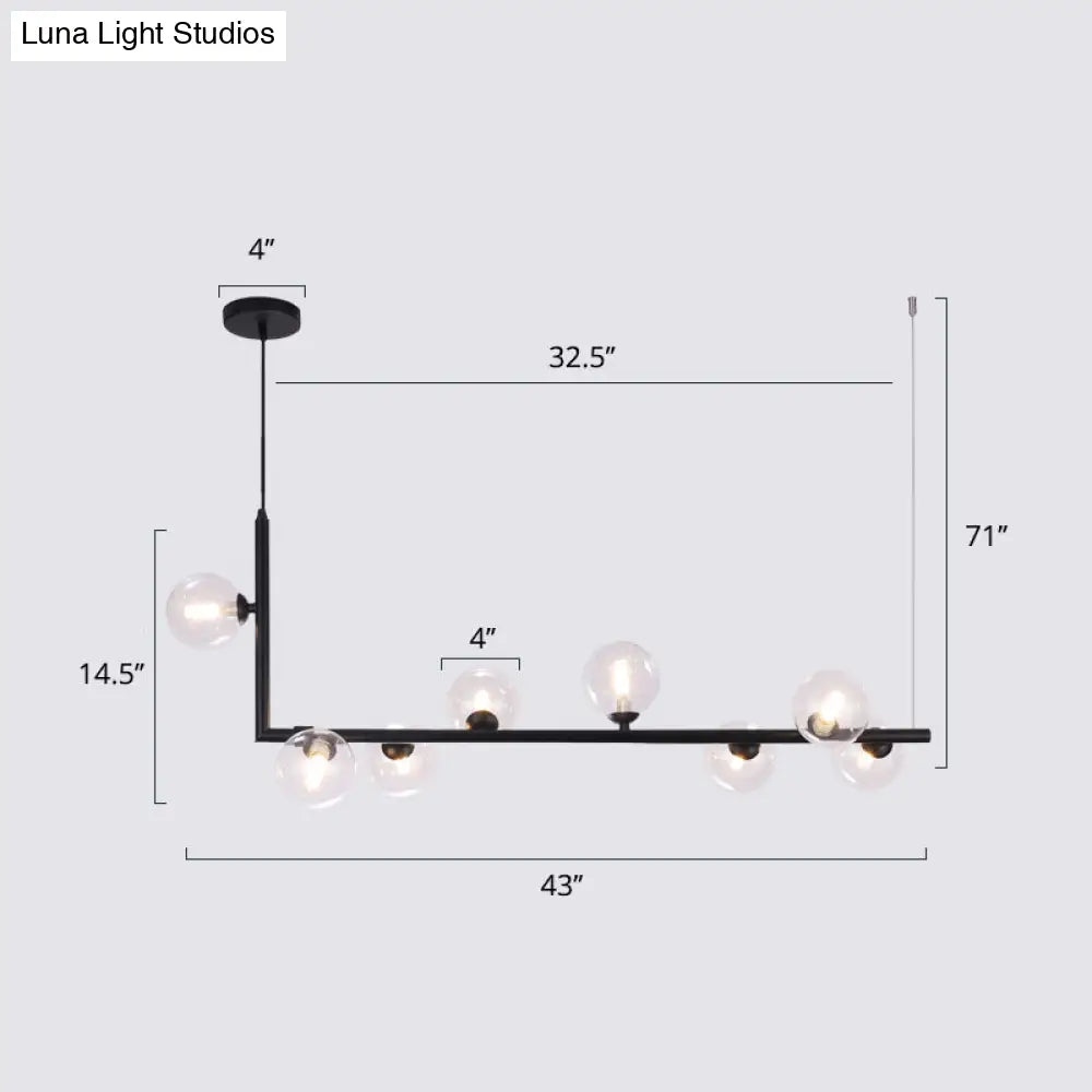 DecorBites™ Sleek Glass Pendant Light for Dining Room with Hanging Island Design