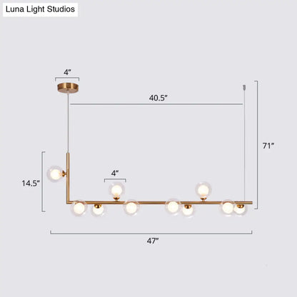 DecorBites™ Sleek Glass Pendant Light for Dining Room with Hanging Island Design