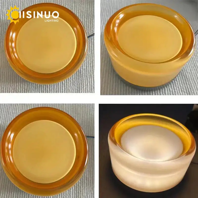 Sleek gold round wall sconce glass light bathroom soap dish
