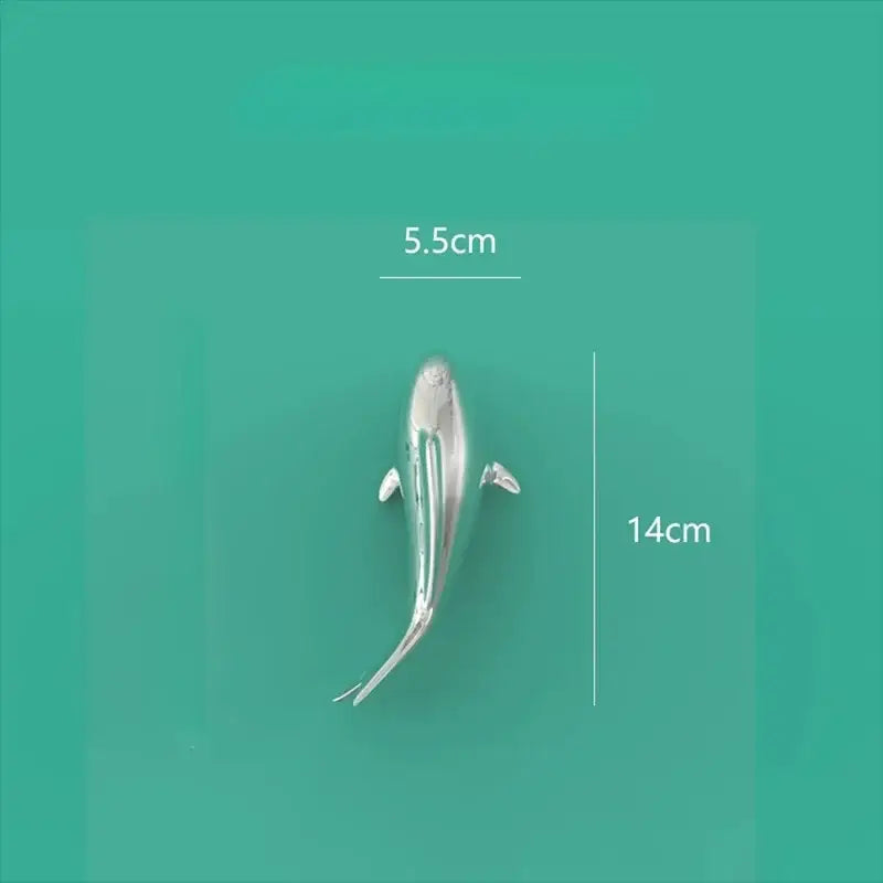 Sleek goldfish resin wall hanging living room gold decor