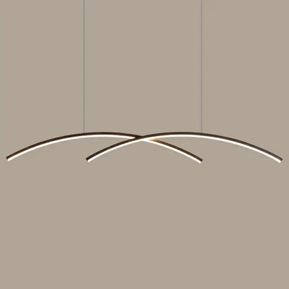 DecorBites™ Sleek LED Island Light Fixture for Dining Room - Metal Line Art Hanging Light